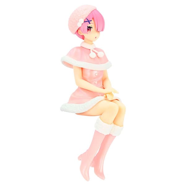 Furyu Re:zero Starting Life In Another World Noodle Stopper Pvc Statue Ram Snow 14 Cm Pinkki