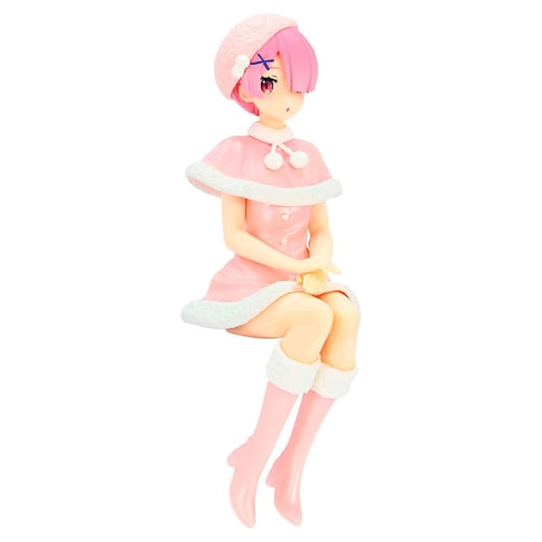 Furyu Re:zero Starting Life In Another World Noodle Stopper Pvc Statue Ram Snow 14 Cm Pinkki