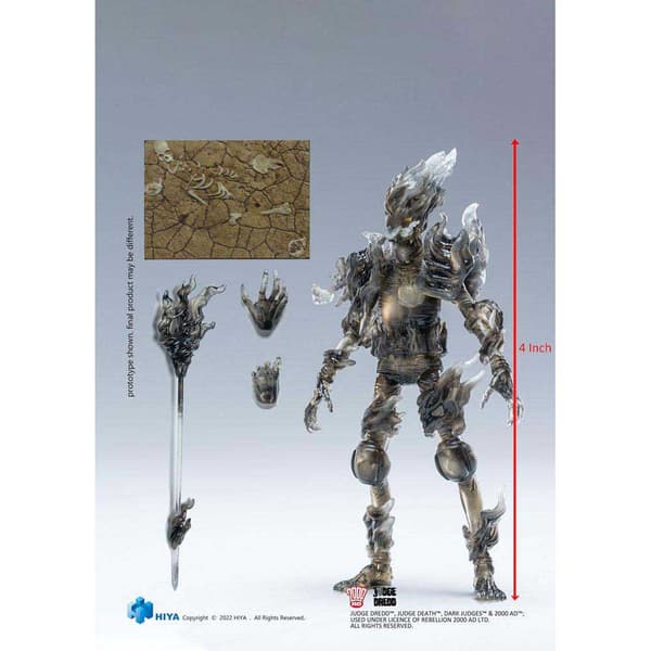 Hiya Toys 1/18 Exquisite Mini Black And White Judge Fire 10 Cm 2000 Ad Figure Søvfarvet