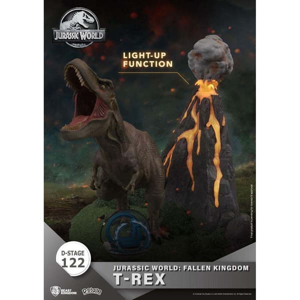 Beast Kingdom Toys Jurassic Park Diorama T-rex 13 Cm Brun