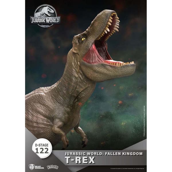Beast Kingdom Toys Jurassic Park Diorama T-rex 13 Cm Brun