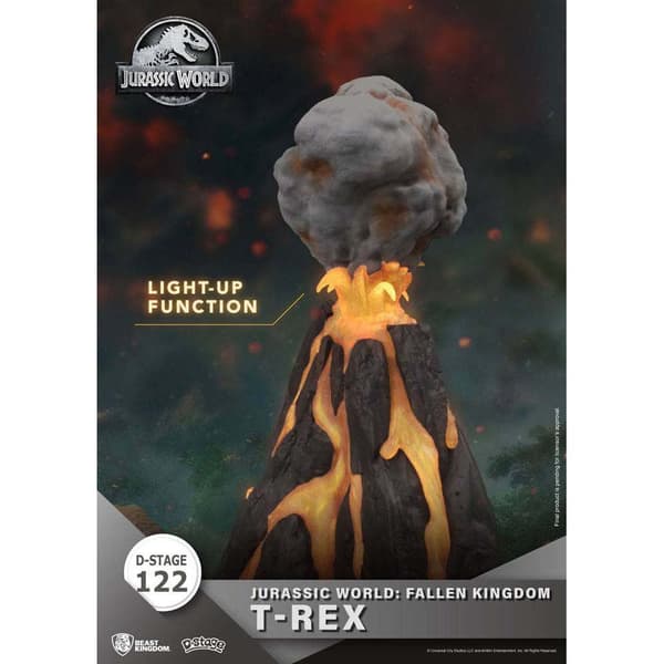 Beast Kingdom Toys Jurassic Park Diorama T-rex 13 Cm Brun