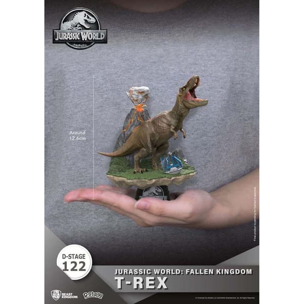 Beast Kingdom Toys Jurassic Park Diorama T-rex 13 Cm Brun
