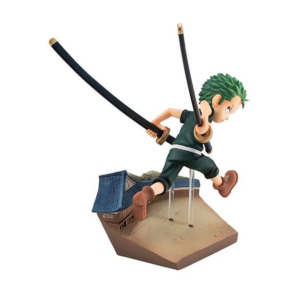 Megahouse Patsas Pvc Roronoa Zoro Run Run Run 14 Cm One Piece Kultainen