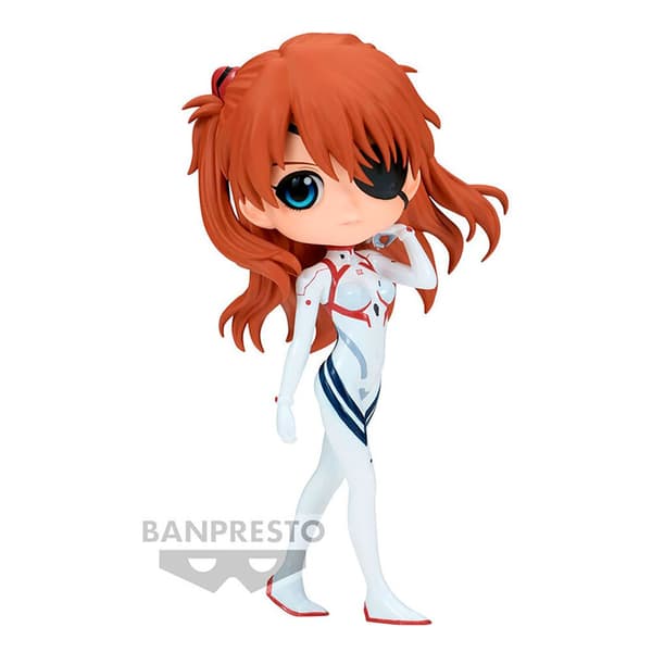 Banpresto Figur Asuka Shikinami Langley Plugsuit Style Evangelion 3.0 Q Posket 14 Cm Orange Ver A