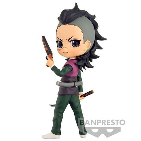 Banpresto Figur Genya Shinazugawa Demon Slayer Kimetsu No Yaiba Q Posket 14 Cm Rosa