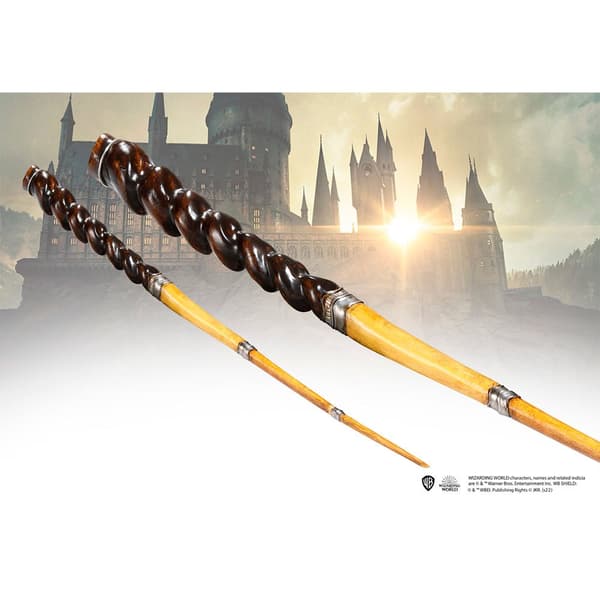 Harry Potter Fantastiska Vidunder Abeforth Dumbledore Replika Av Trollstav Ollivander Guld