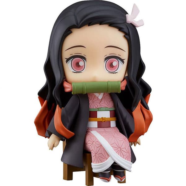 Good Smile Nendoroid Swacchao Nezuko Kamado Demon Slayer Kimetsu No Yaiba Figure 9 Cm Grå