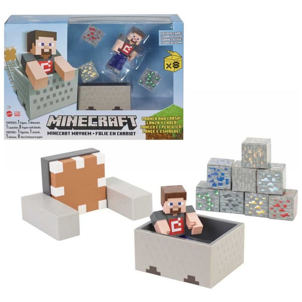 Minecraft Minecart Mayhem Legesæt Flerfarvet 6 Years