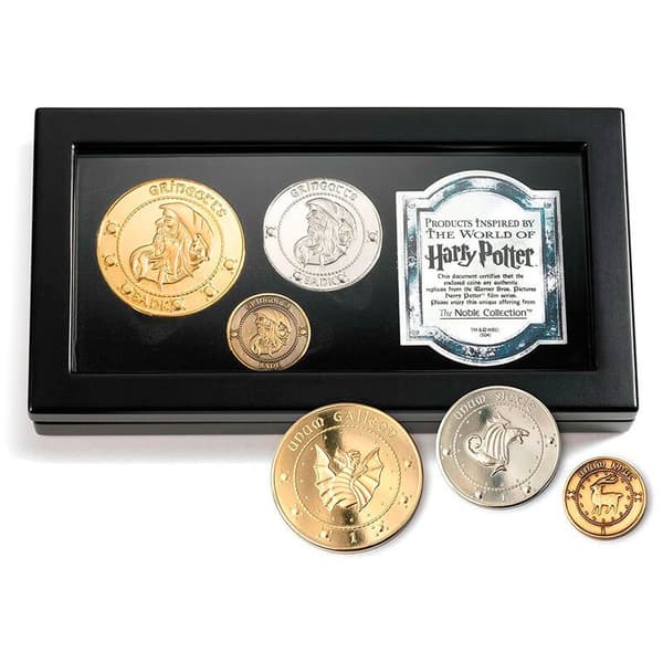 Noble Collection Sæt Mønt Gringotts Sort,Gylden,Søvfarvet