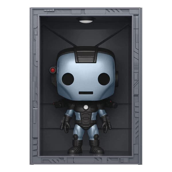 Funko Figur Hall Of Armor Iron Man Modell Marvel Pop! Deluxe Vinyl 11 Krig Maskin Px Exklusiv 9 Centimeter Silver