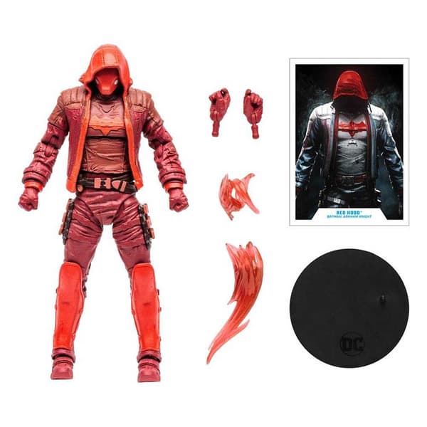 Mcfarlane Guldetikettsfigur Dc Gaming Red Hood Monochromatic 18 Centimeter Röd