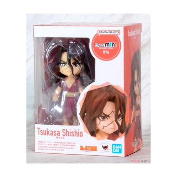 Tamashi Nations Figur Mini Dr Stone Tsukasa Shishio 9 Centimeter Grå