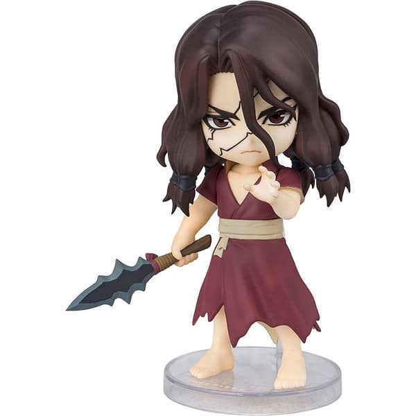 Tamashi Nations Figur Mini Dr Stone Tsukasa Shishio 9 Centimeter Grå