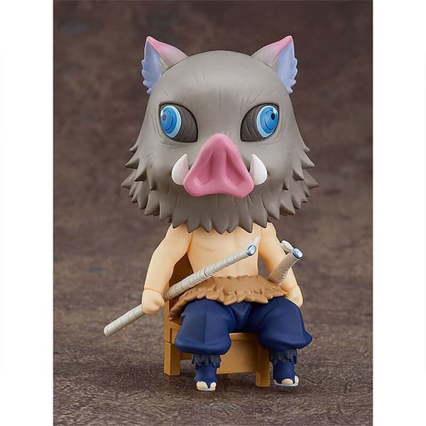 Good Smile Nendoroid Swacchao Inosuke Hashibira Demon Slayer Kimetsu No Yaiba Figure 9 Cm Blå