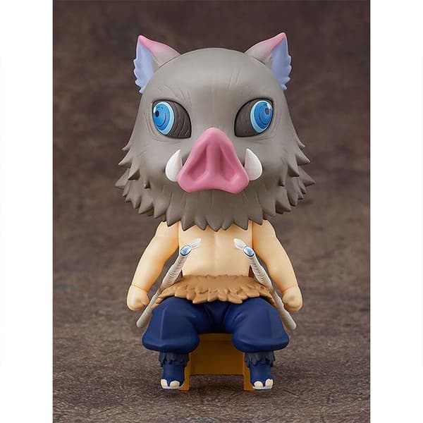 Good Smile Nendoroid Swacchao Inosuke Hashibira Demon Slayer Kimetsu No Yaiba Figure 9 Cm Blå