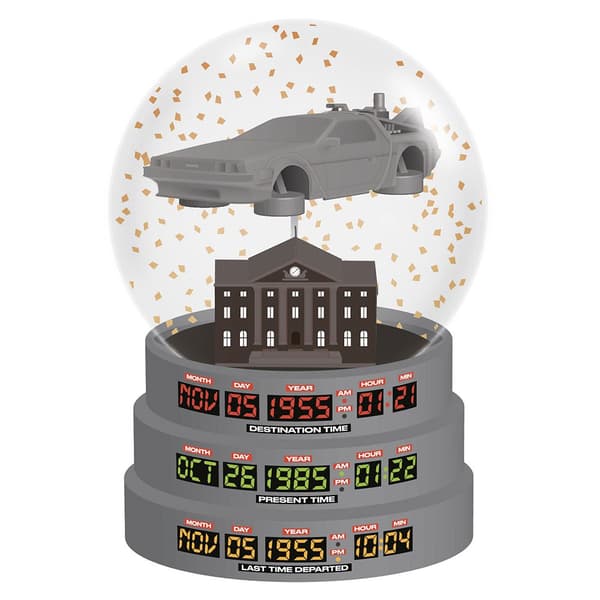 Bandai Tillbaka Till Framtiden Time Machine Snow Globe Guld