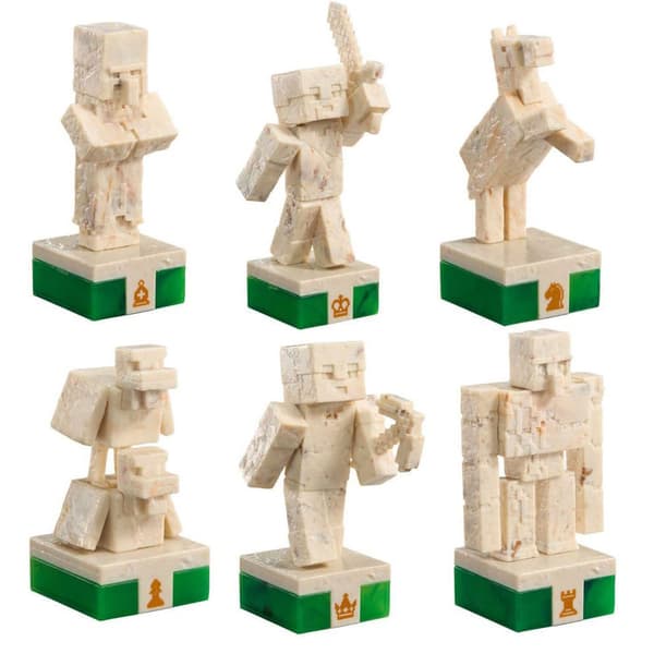 Noble Collection Lautapeli Minecraft Chess Set Overworld Heroes Vs Hostile Mobs