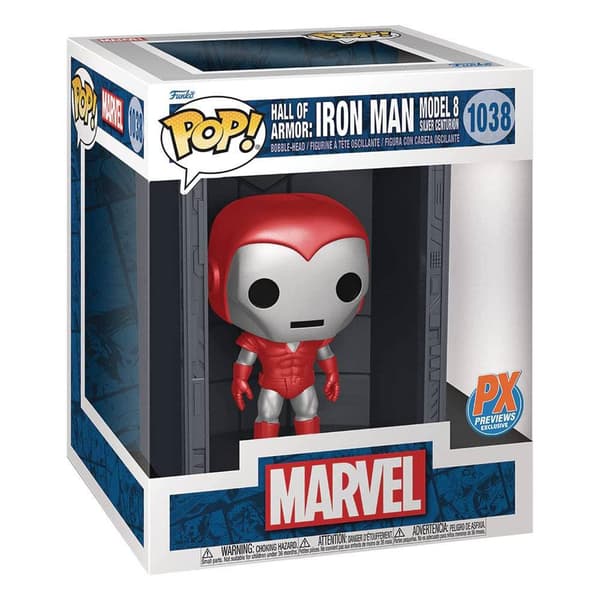 Funko Figuuri Hall Of Armour Iron Man-malli Marvel Pop! Deluxe Vinyl 8 Hopea Sadanpäämies Px Yksinomainen 9 Cm Punainen