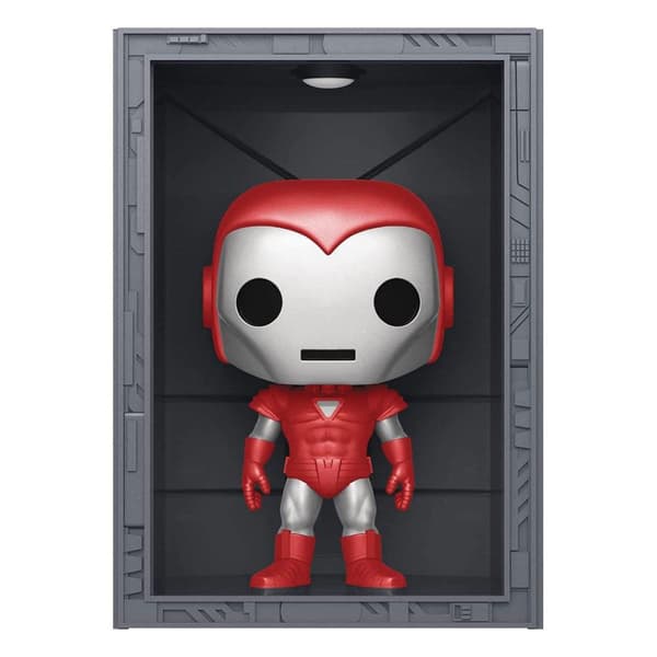 Funko Figuuri Hall Of Armour Iron Man-malli Marvel Pop! Deluxe Vinyl 8 Hopea Sadanpäämies Px Yksinomainen 9 Cm Punainen