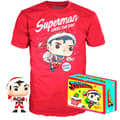 Miniatyrbillede 1 af 5: Funko Og Kortærmet T-shirt Dc Comics Superman Exclusive Flocked Pop Flerfarvet XL