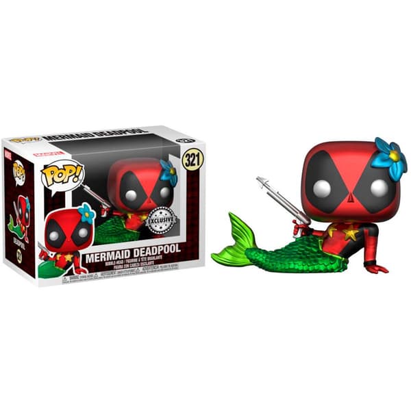 Funko Havfrue Med T-shirt Pop Marvel Deadpool Flerfarvet L