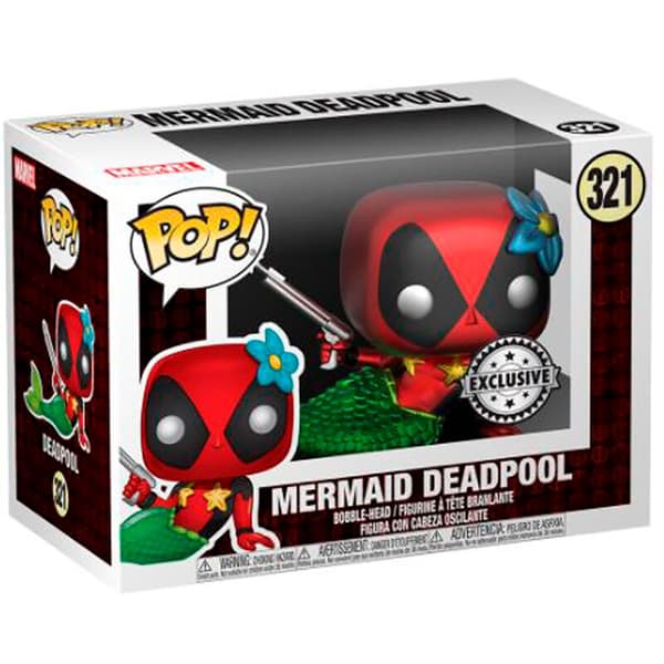 Funko Havfrue Med T-shirt Pop Marvel Deadpool Flerfarvet L