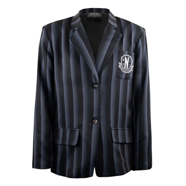 Cinereplicas Onsdag Jacka Kostym Nevermore Academy Black Striped Blazer  M