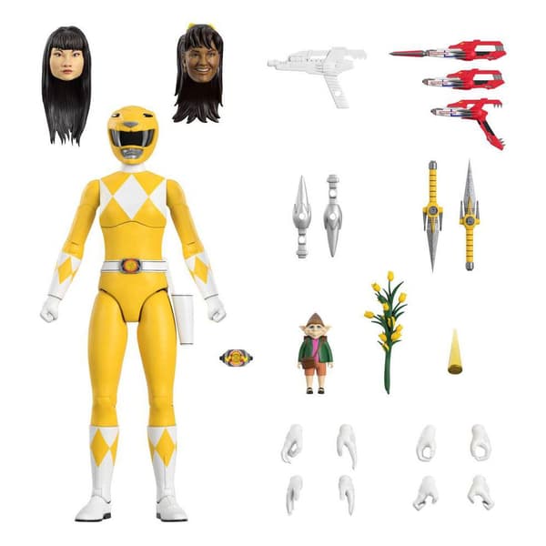 Super7 Figur Mighty Morphin Power Rangers Ultimates Action Yellow Ranger 18 Cm
