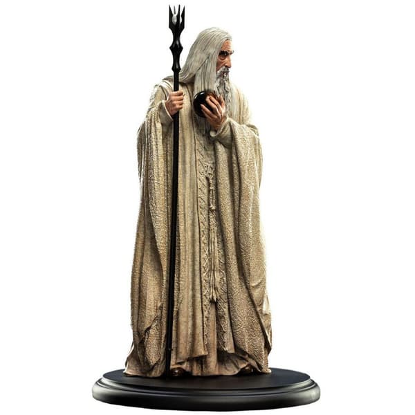 Weta Workshop Statue Herr Der Ringe Saruman Der Weiße 19 Cm