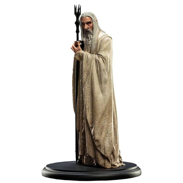 Weta Workshop Statue Herr Der Ringe Saruman Der Weiße 19 Cm