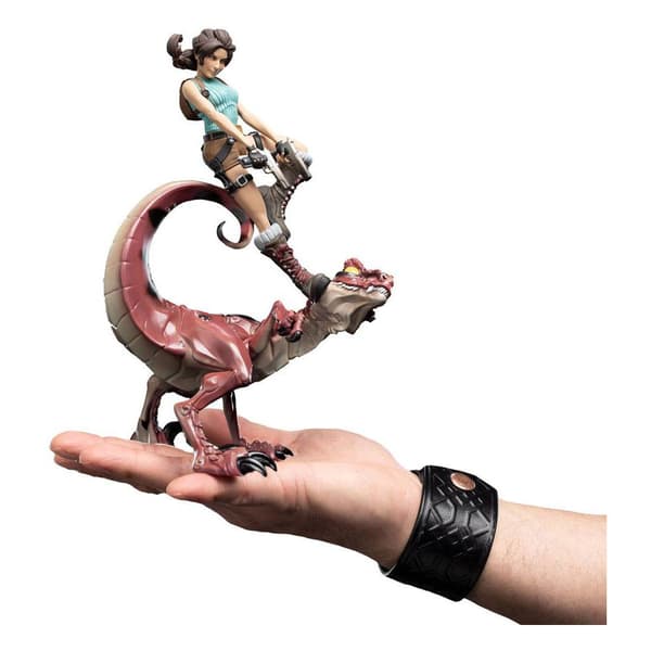 Weta Workshop Figur Tomb Raider Mini Epics Vinyl Lara Croft & Raptor 24 Cm