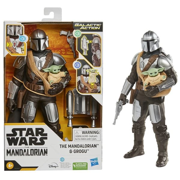 Star Wars Galactic Action The Electrónicas Interactivas Figur Mandalorian & Grogu Guld