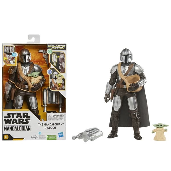 Star Wars Galactic Action The Electrónicas Interactivas Figur Mandalorian & Grogu Guld