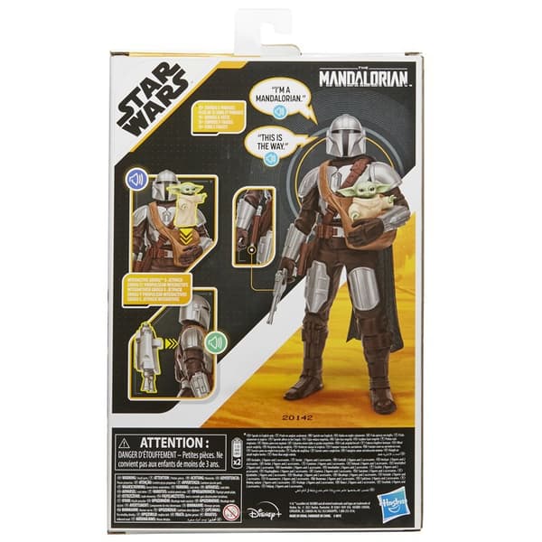 Star Wars Galactic Action The Electrónicas Interactivas Figur Mandalorian & Grogu Guld