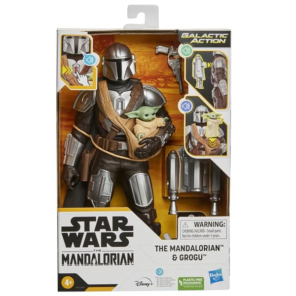Star Wars Galactic Action The Electrónicas Interactivas Figur Mandalorian & Grogu Guld