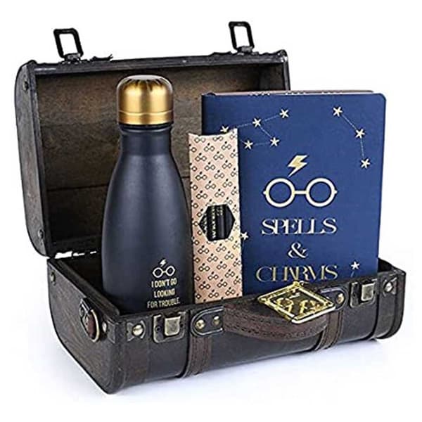 Pyramid Harry Potter-kuffert-replika Hogwarts Trouble Finds Me Brun