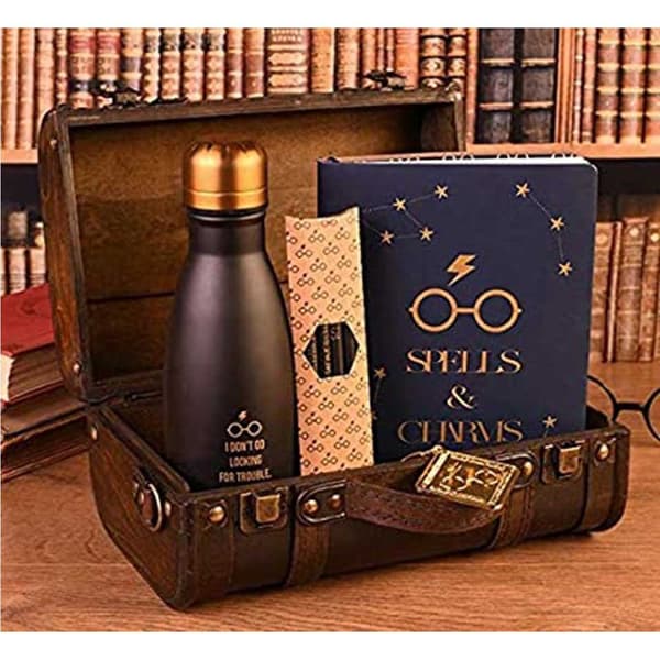 Pyramid Harry Potter-kuffert-replika Hogwarts Trouble Finds Me Brun