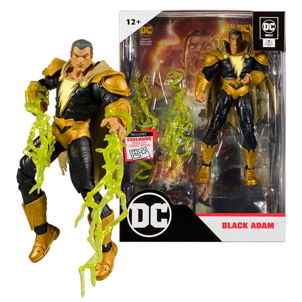 Mcfarlane Figur Black Adam + Comic Black Adam Dc Comics 17 Cm Orange