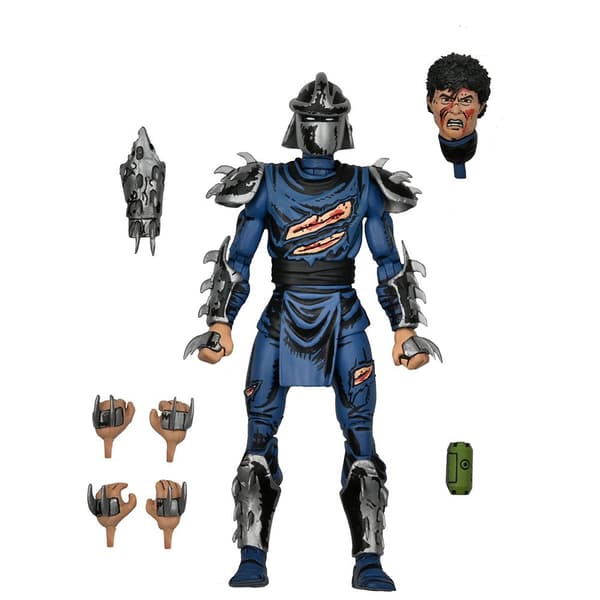 Neca Figur Teenage Mutant Ninja Turtles Mirage Comics Action Battle Damaged Shredder 18 Cm Transparent