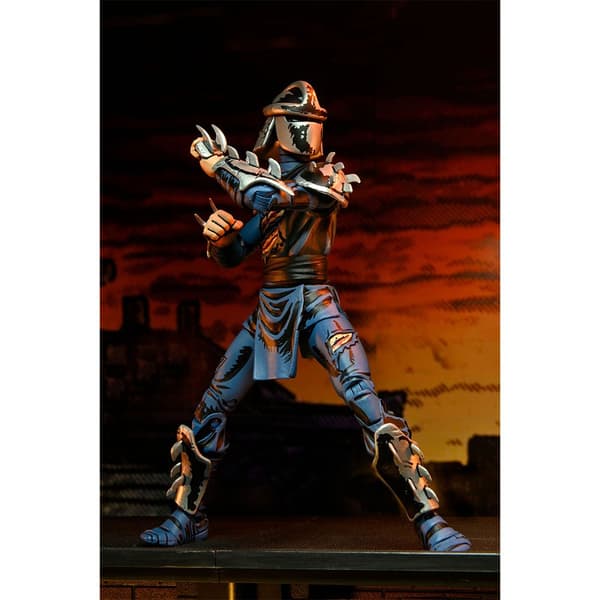 Neca Figur Teenage Mutant Ninja Turtles Mirage Comics Action Battle Damaged Shredder 18 Cm Transparent