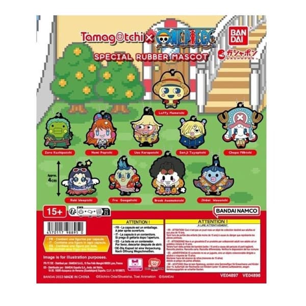 Bandai Special Rubber Mascot One Piece Japanskt Lotteri Tamagotchi