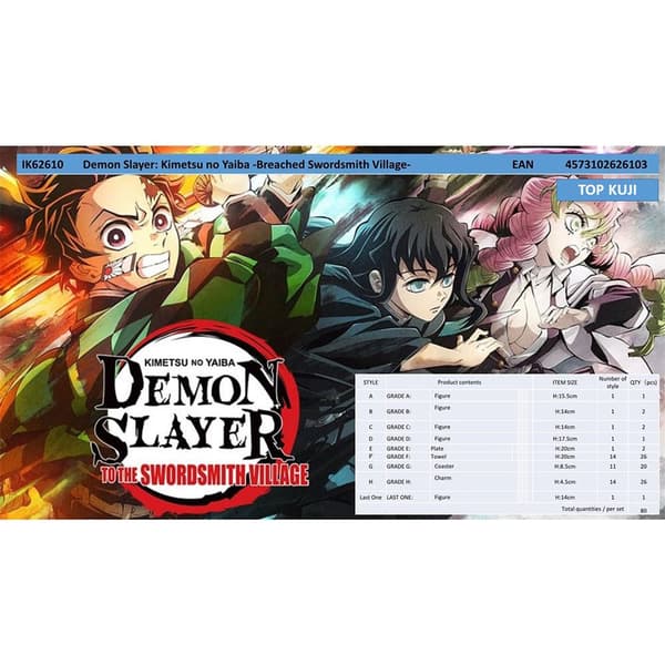 Banpresto Kimetsu No Yaiba Japanska Lotteriet Ichiban Kuji Demon Slayer Kimetsu No Yaiba Breached Swordsmith Village