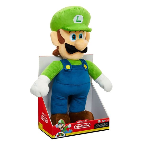 Jakks Pacific Super Mario Bros Teddy Luigi Nintendo 50 Centimeter Blå