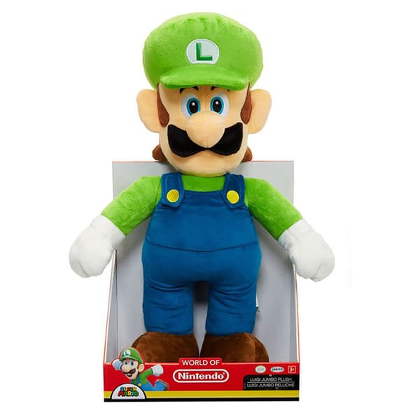 Jakks Pacific Super Mario Bros Teddy Luigi Nintendo 50 Centimeter Blå