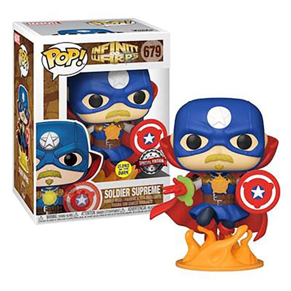 Funko Marvel Figur Pop Marvel Infinity Warps Supreme Soldier Glow In The Dark Exclusive 36820