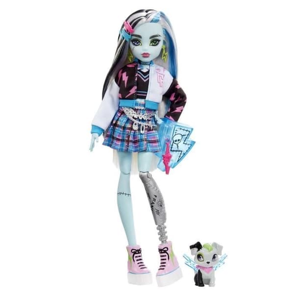Monster High - Frankie Stein med djur - Docka - 4 år och uppåt - MONSTER HIGH - HHK53 - MONSTER HIGH FASHION DOLL