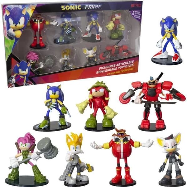 SONIC - 8 LEDDE FIGURINER - 7,5 CM (ASST)
