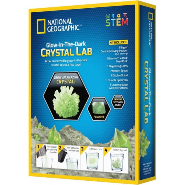 National Geographic Glow in Dark Crystal Growing -leikkisetti