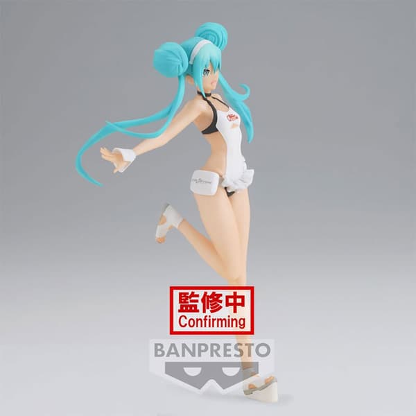 Banpresto Tropical Maid Racing Miku 2022 Hatsune Miku Racing 16 Cm Figure Hopeinen
